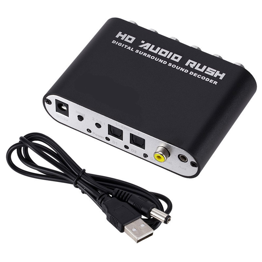 Surround Sound Decoder - Digital Audio Decoder Converter 5.1 Channel