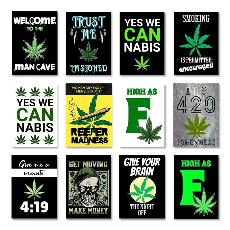 Home Cinema Classic - Weed Green Plants Smoke Poster Canvas