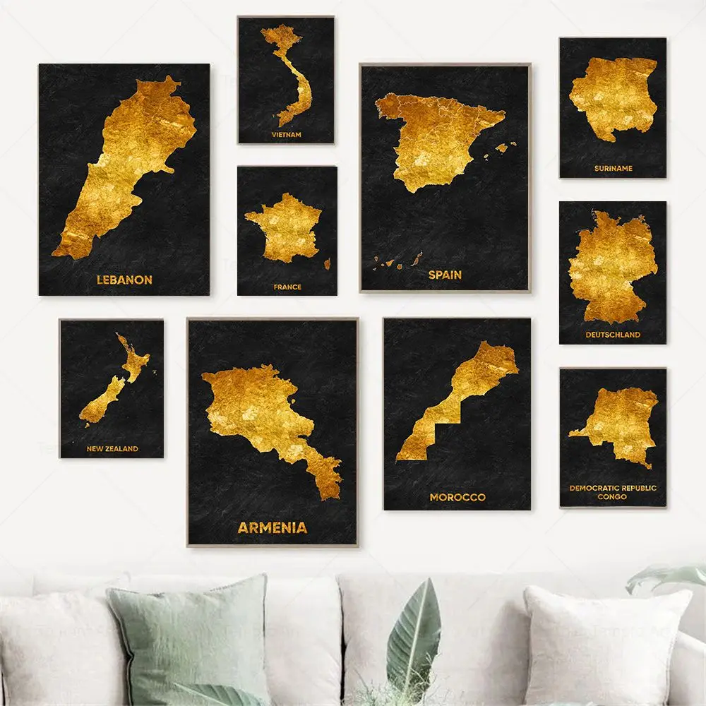 Home Cinema Classic - Classic Abstract Wall Art Black Gold