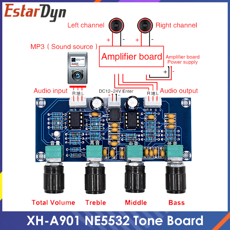 Surround Sound Decoder - XH-A901 NE5532 Tone Board preamp Pre-amp