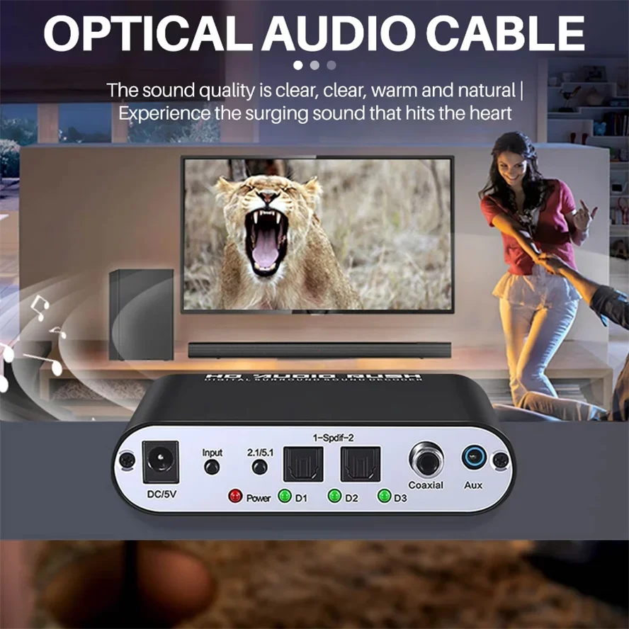 Digital to Analog 5.1 Audio De - Surround Sound Decoder review and price