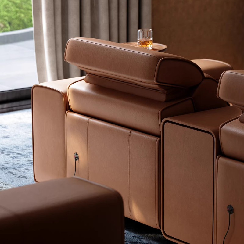 Top-grain Leather Electric Sof - Home Cinema Couch review and price