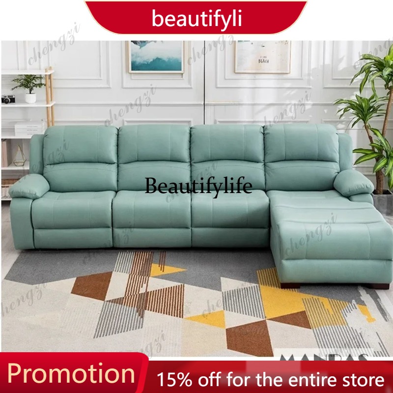 01A Leather Manual Electric Re - Home Cinema Couch review and price